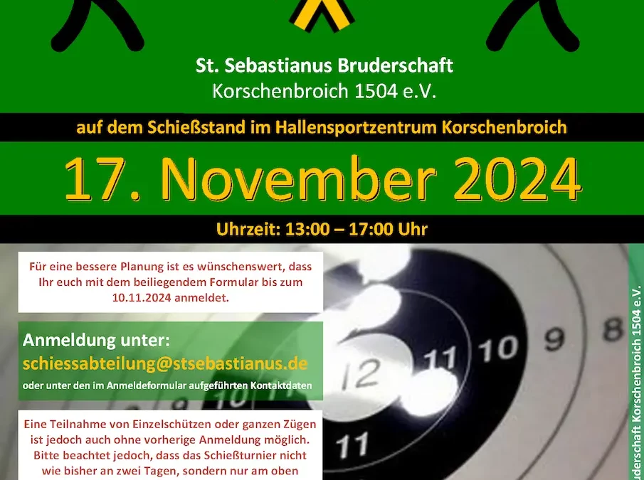 🏹 Schießturnier 2024 der St. Sebastianus Bruderschaft 🏹